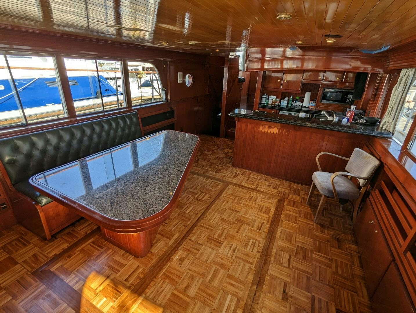 a room with a large tub aboard ISABELLA Yacht for Sale