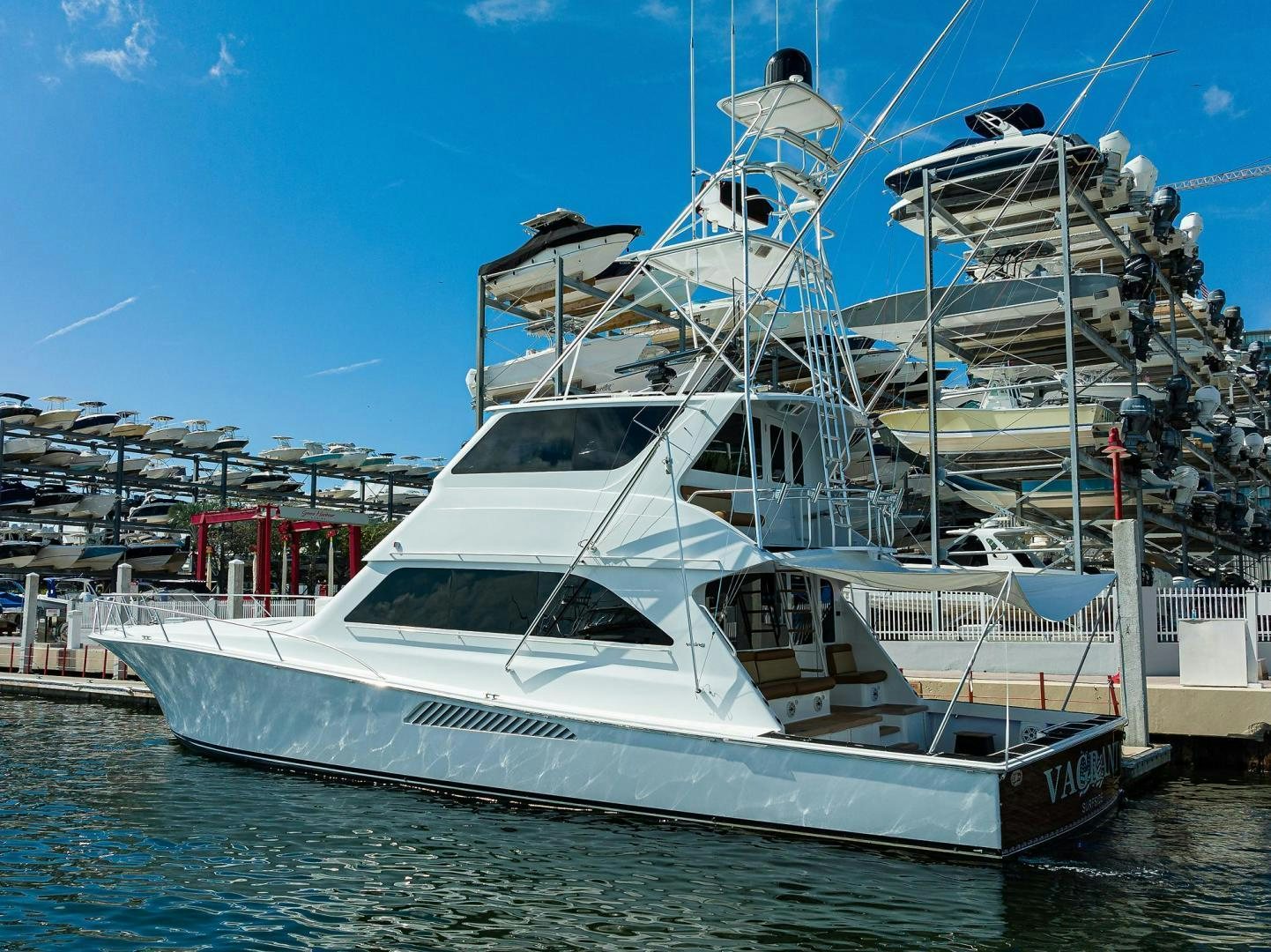 a large white boat aboard VAGRANT Yacht for Sale