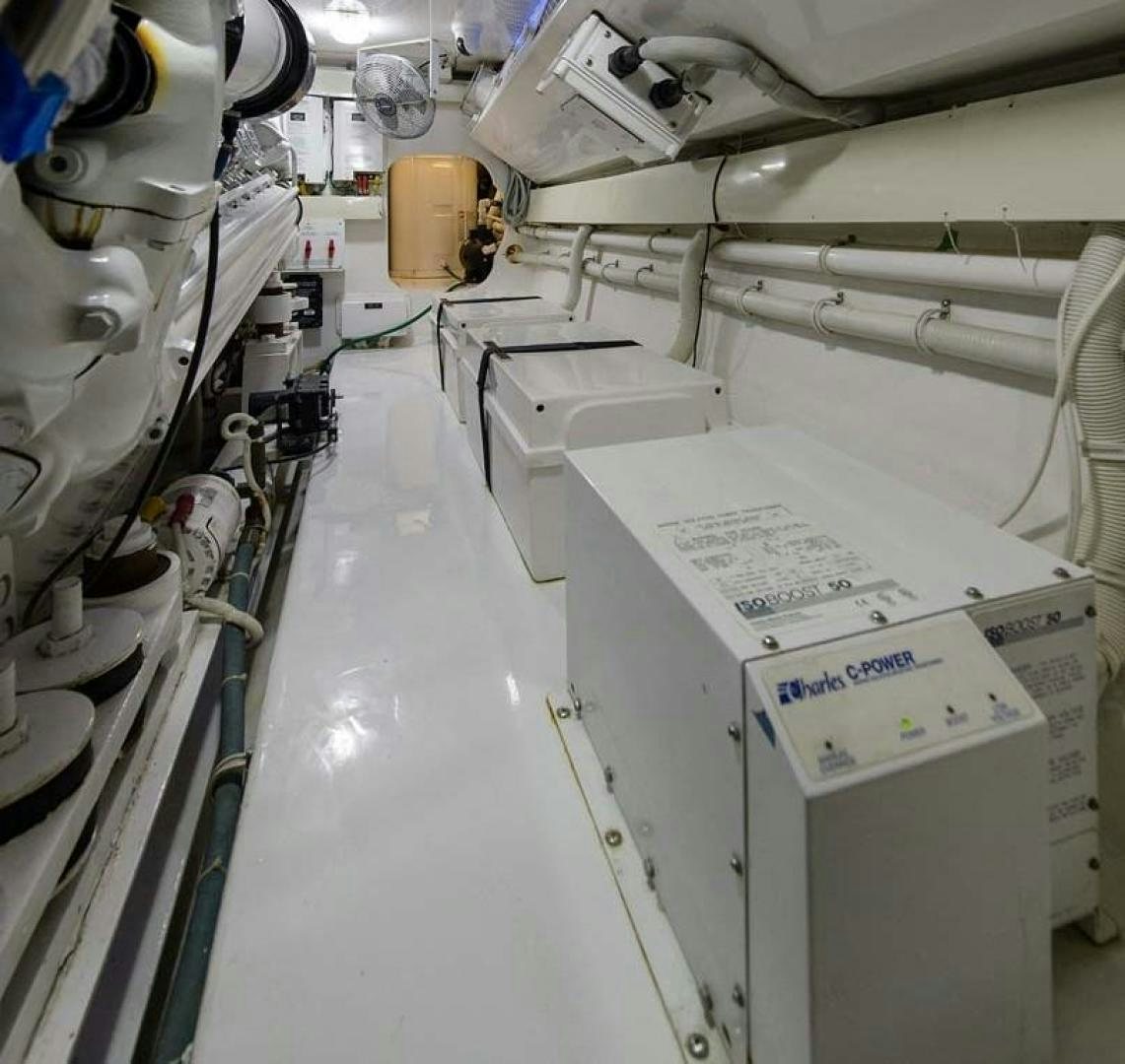 a large white machine aboard VAGRANT Yacht for Sale