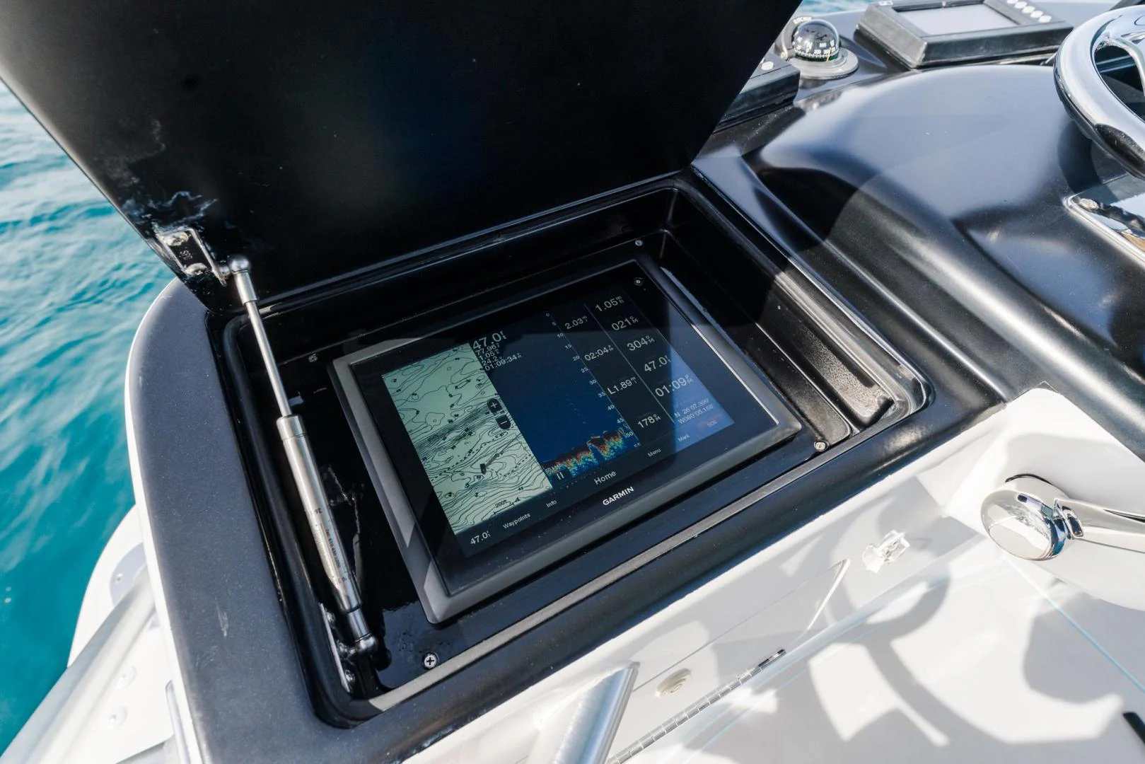 a close-up of a phone aboard PANACEA Yacht for Sale