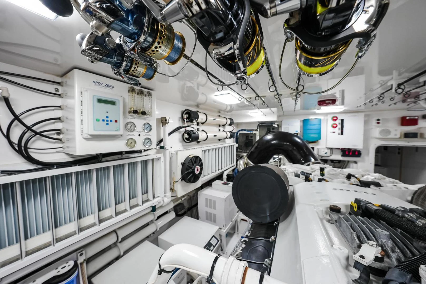a room with several machines aboard PANACEA Yacht for Sale