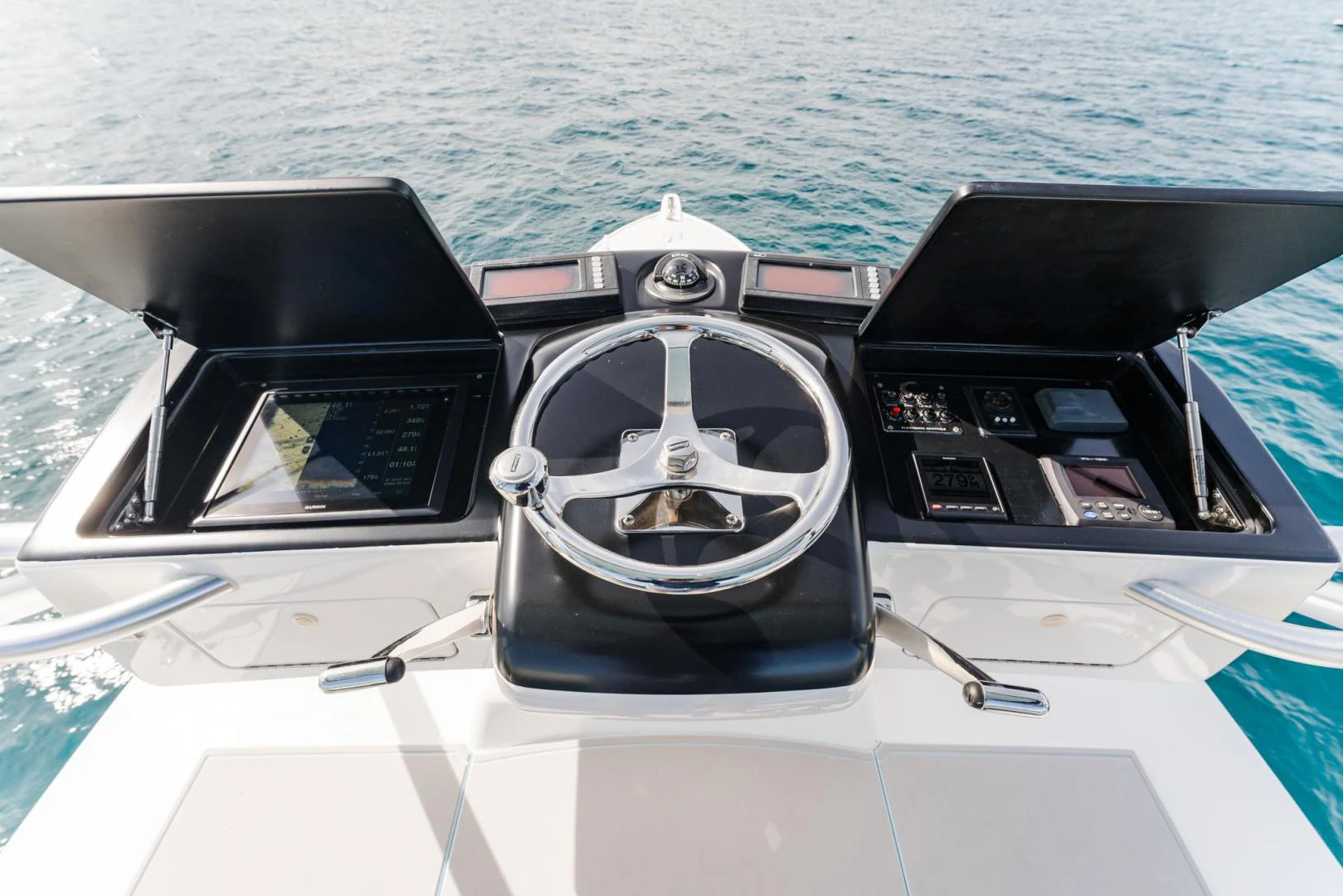 a cat in a boat aboard PANACEA Yacht for Sale