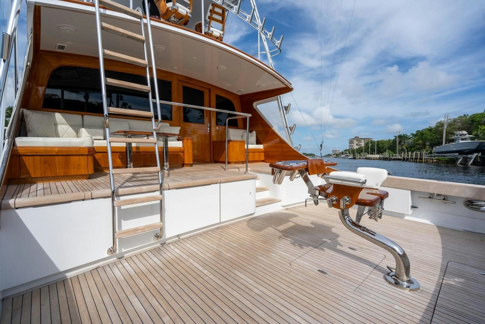 a boat on the water aboard TANGAROA Yacht for Sale