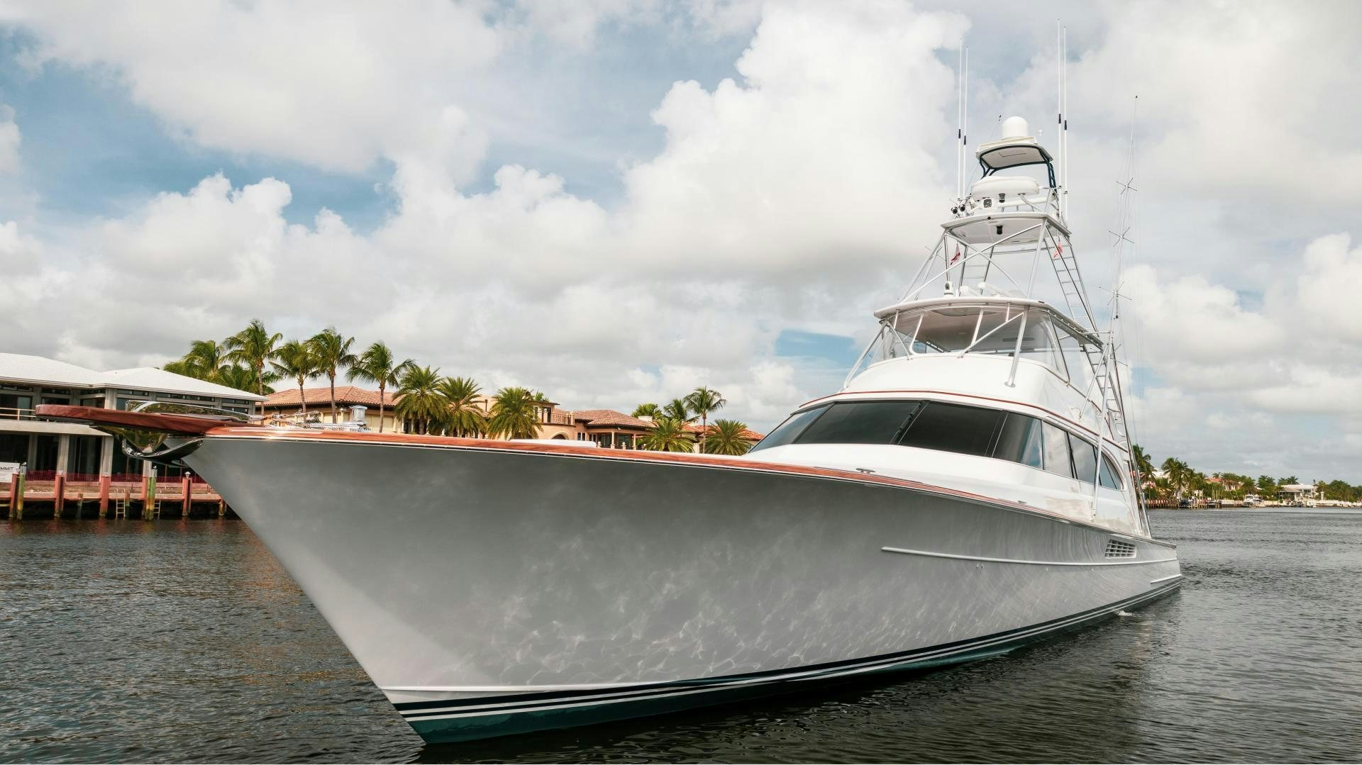 a large white boat aboard TANGAROA Yacht for Sale