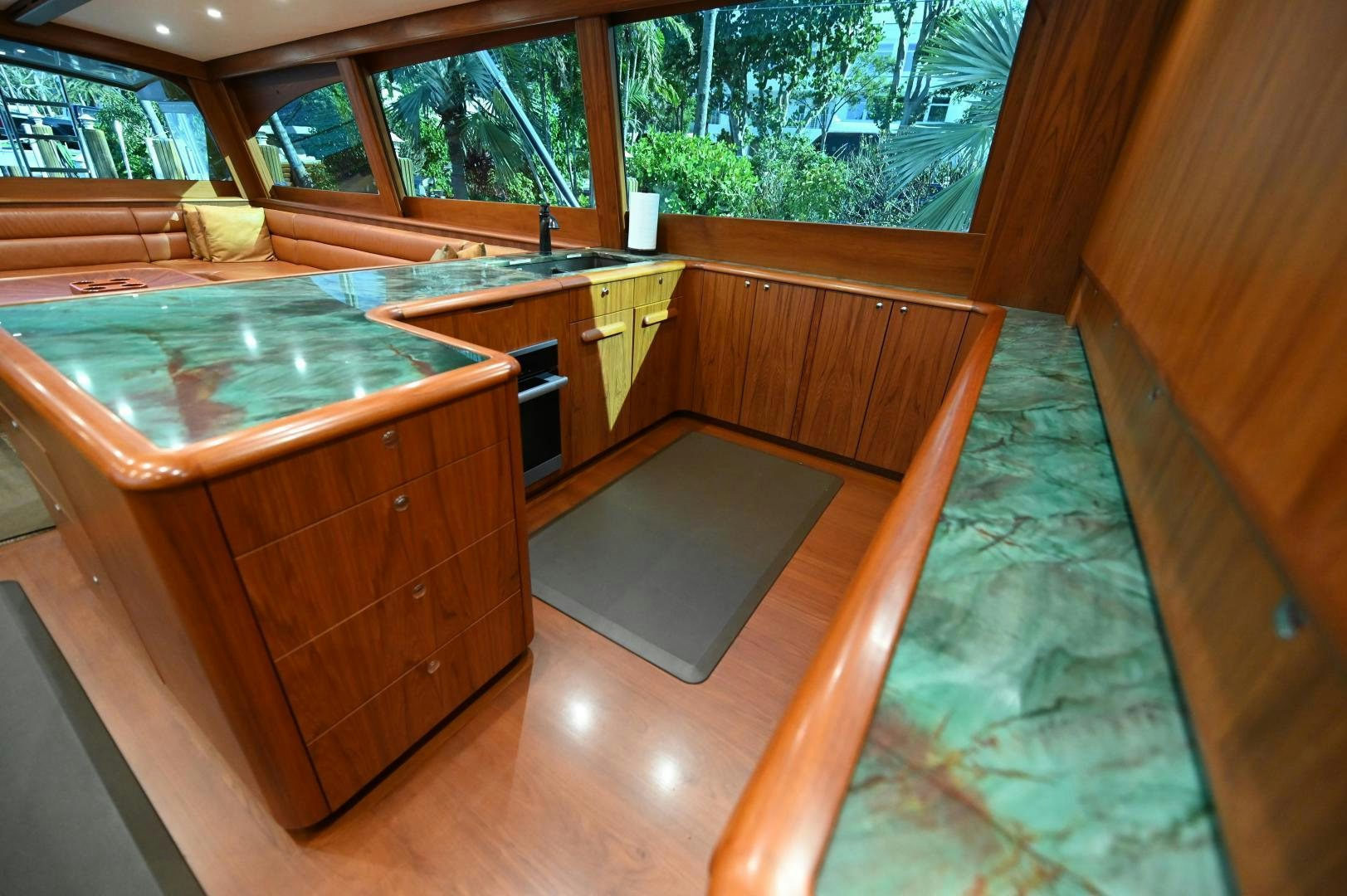 a pool table in a room aboard TANGAROA Yacht for Sale