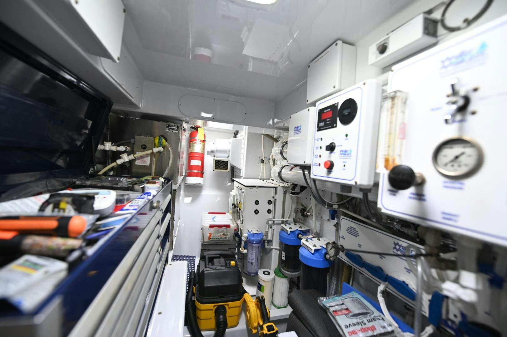 a close-up of a machine aboard TANGAROA Yacht for Sale