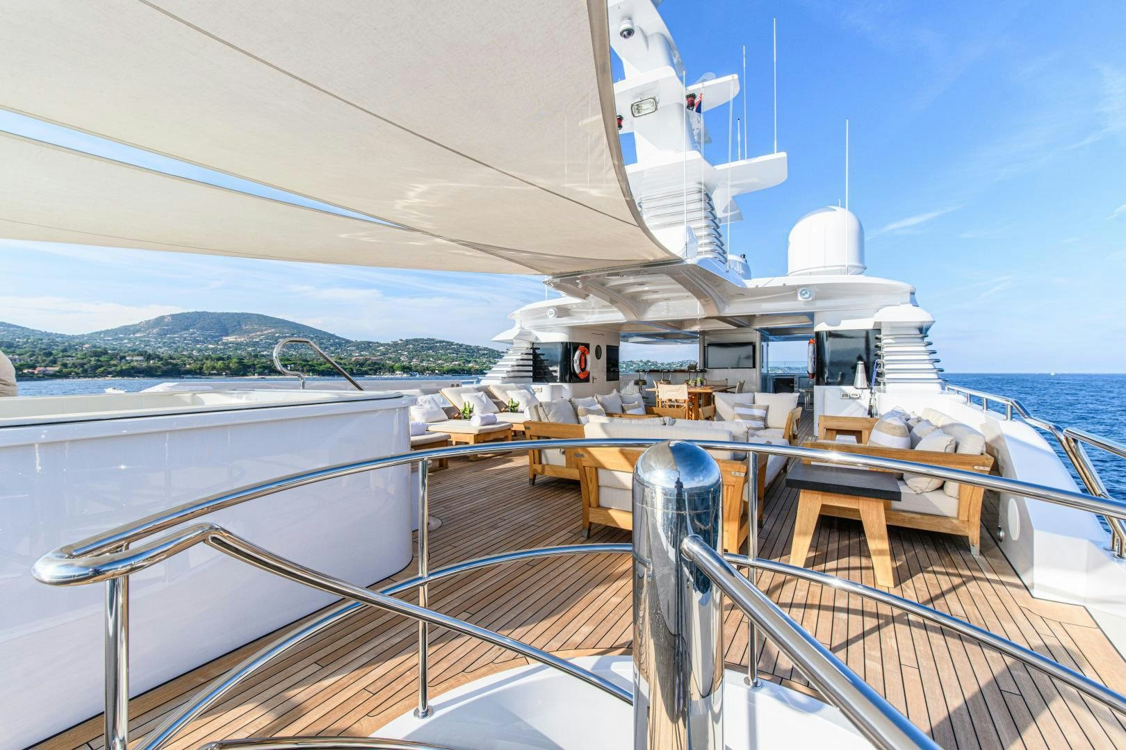 a boat on the water aboard VICTORIA DEL MAR Yacht for Sale