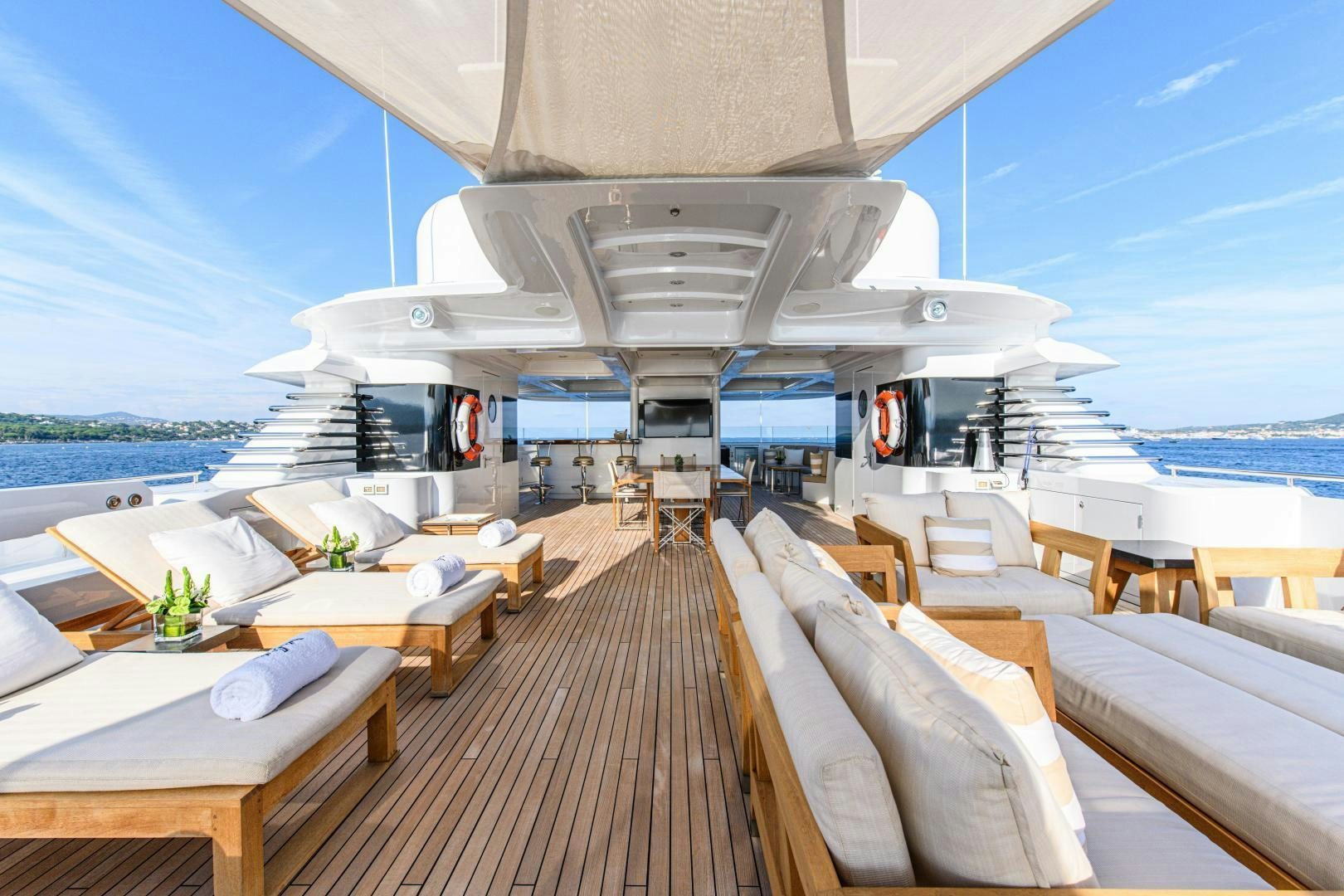 a boat on the water aboard VICTORIA DEL MAR Yacht for Sale