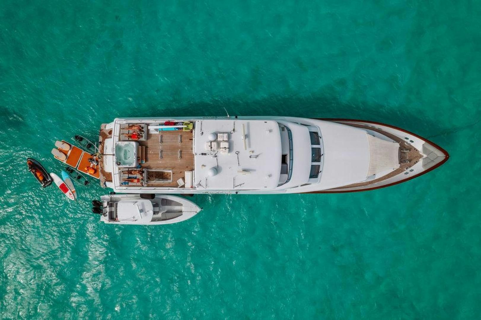 a ship in the water aboard BEACHFRONT Yacht for Sale