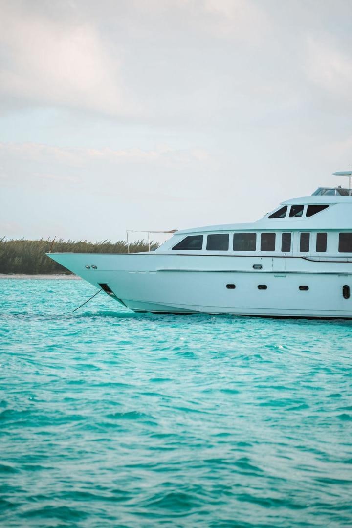 a boat in the water aboard BEACHFRONT Yacht for Sale