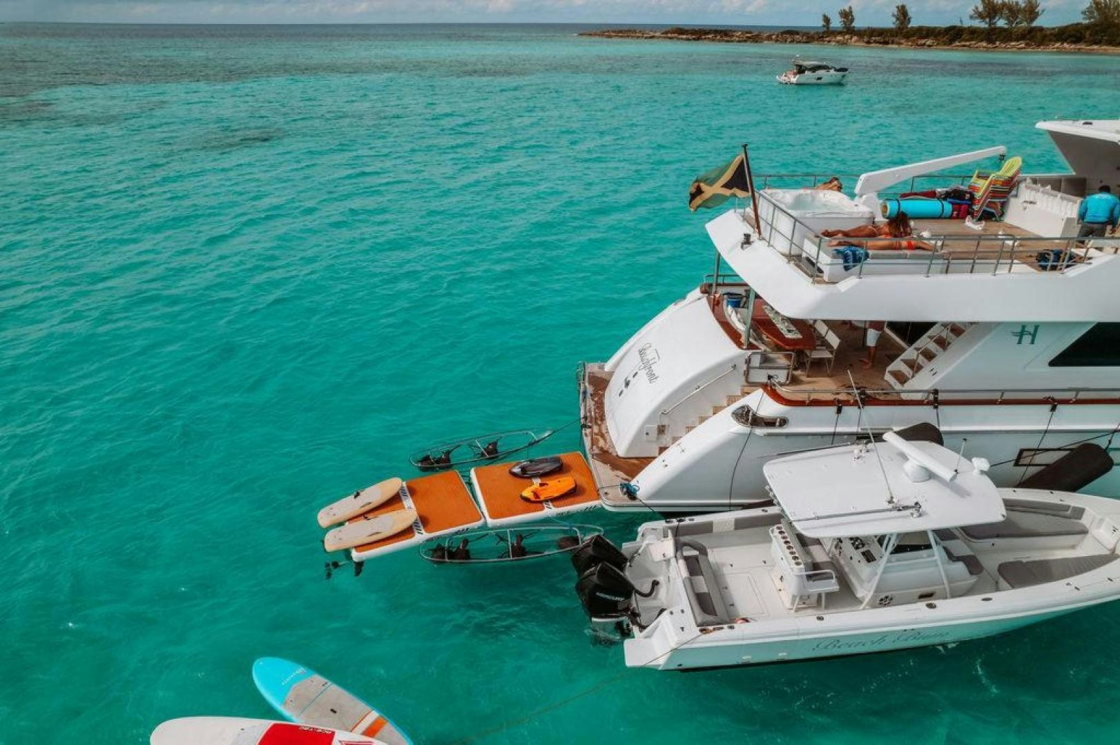 a group of boats in the water aboard BEACHFRONT Yacht for Sale