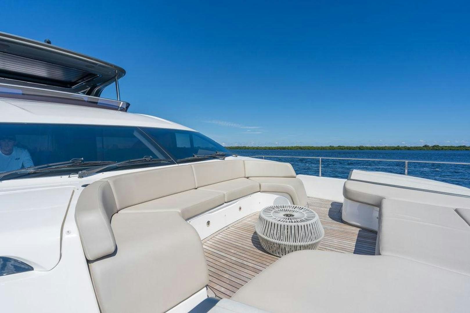 the front of a car aboard HIDEOUT Yacht for Sale