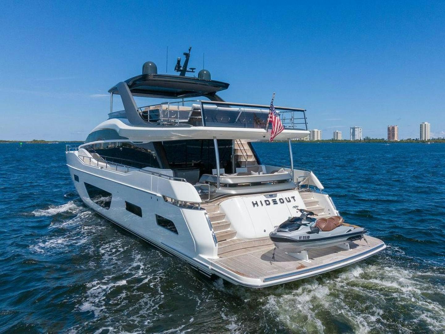 a boat on the water aboard HIDEOUT Yacht for Sale