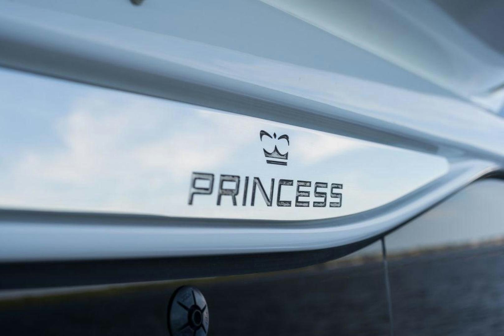 a license plate on a car aboard HIDEOUT Yacht for Sale