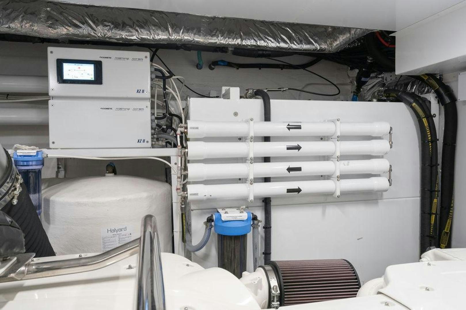 a machine with wires aboard HIDEOUT Yacht for Sale