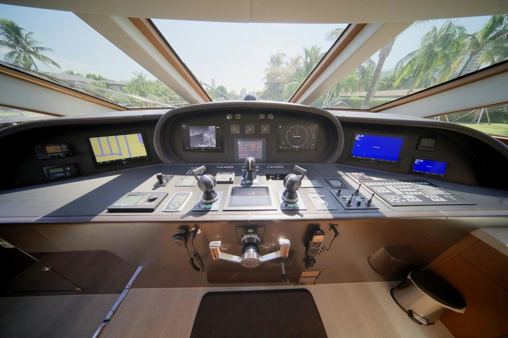 a control panel in a car aboard U WISH Yacht for Sale