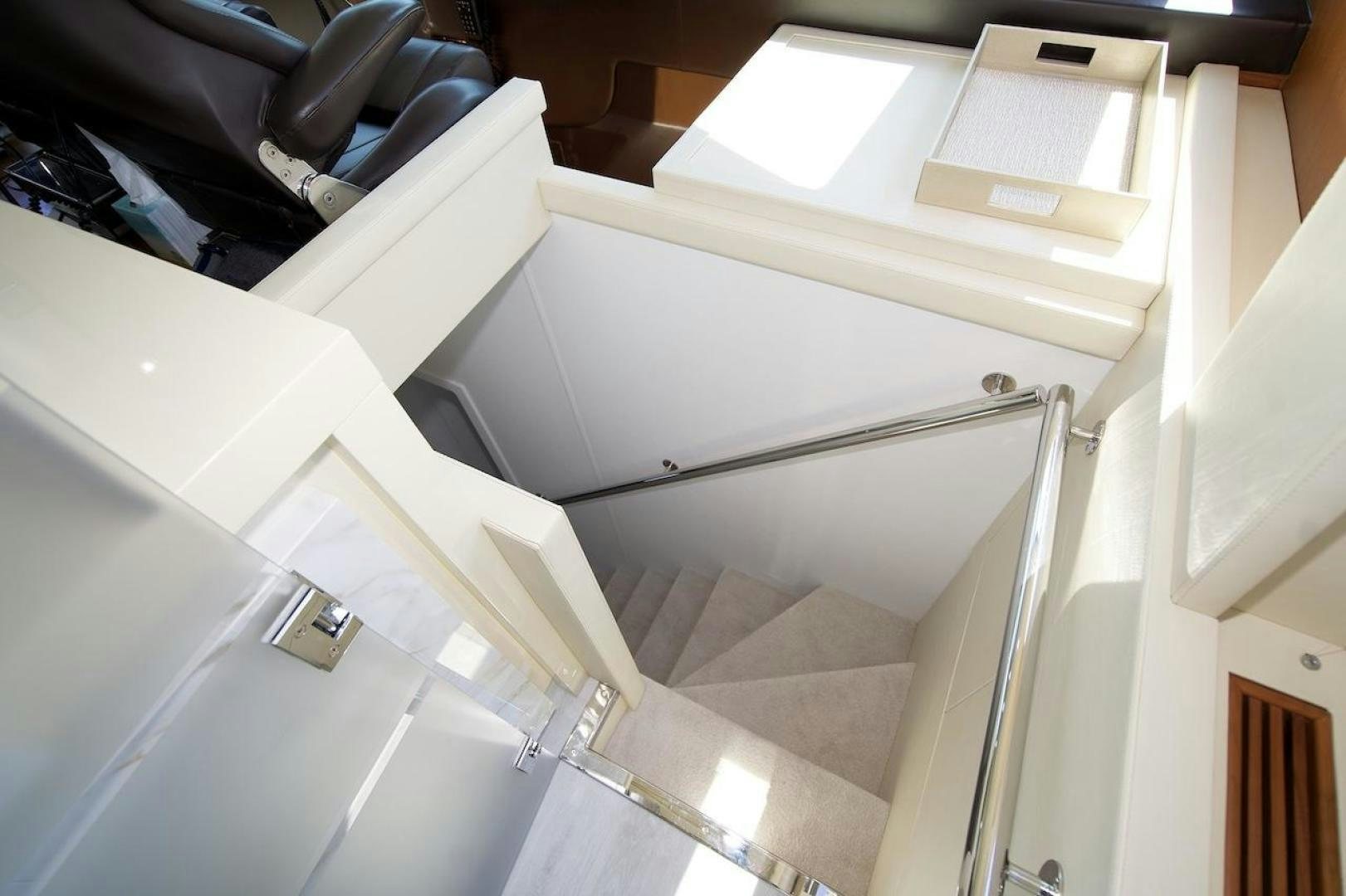 a white ceiling with a light aboard U WISH Yacht for Sale