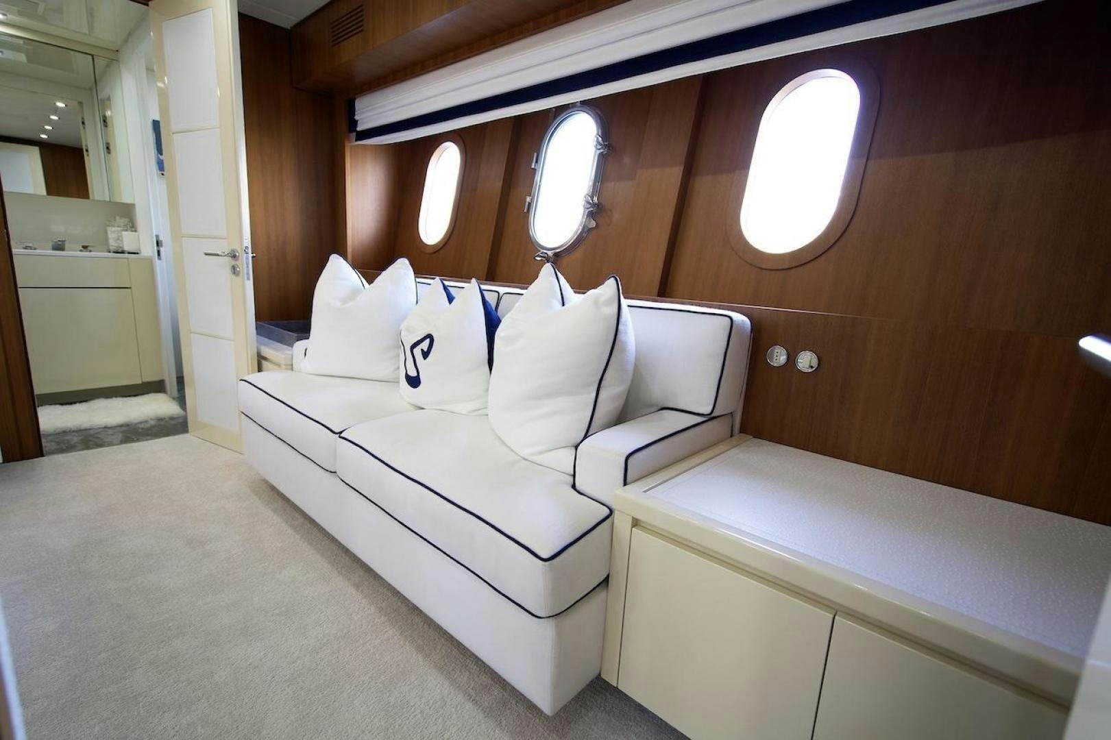 a room with a bed and a window aboard U WISH Yacht for Sale