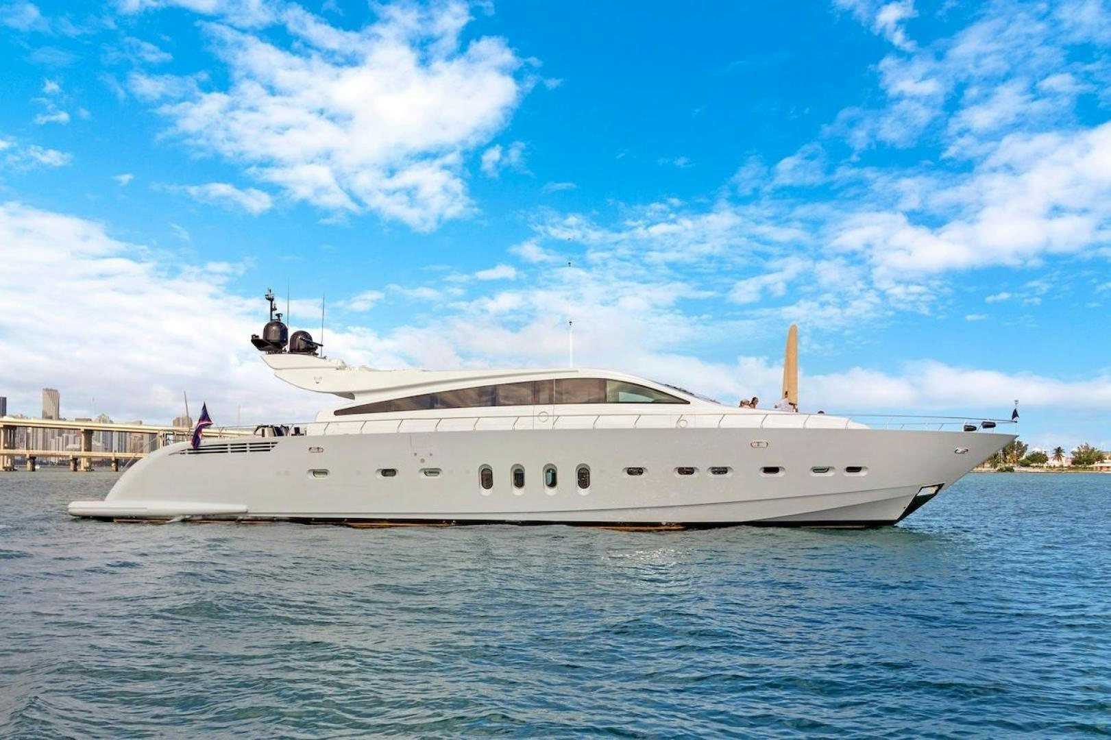a large white yacht aboard U WISH Yacht for Sale