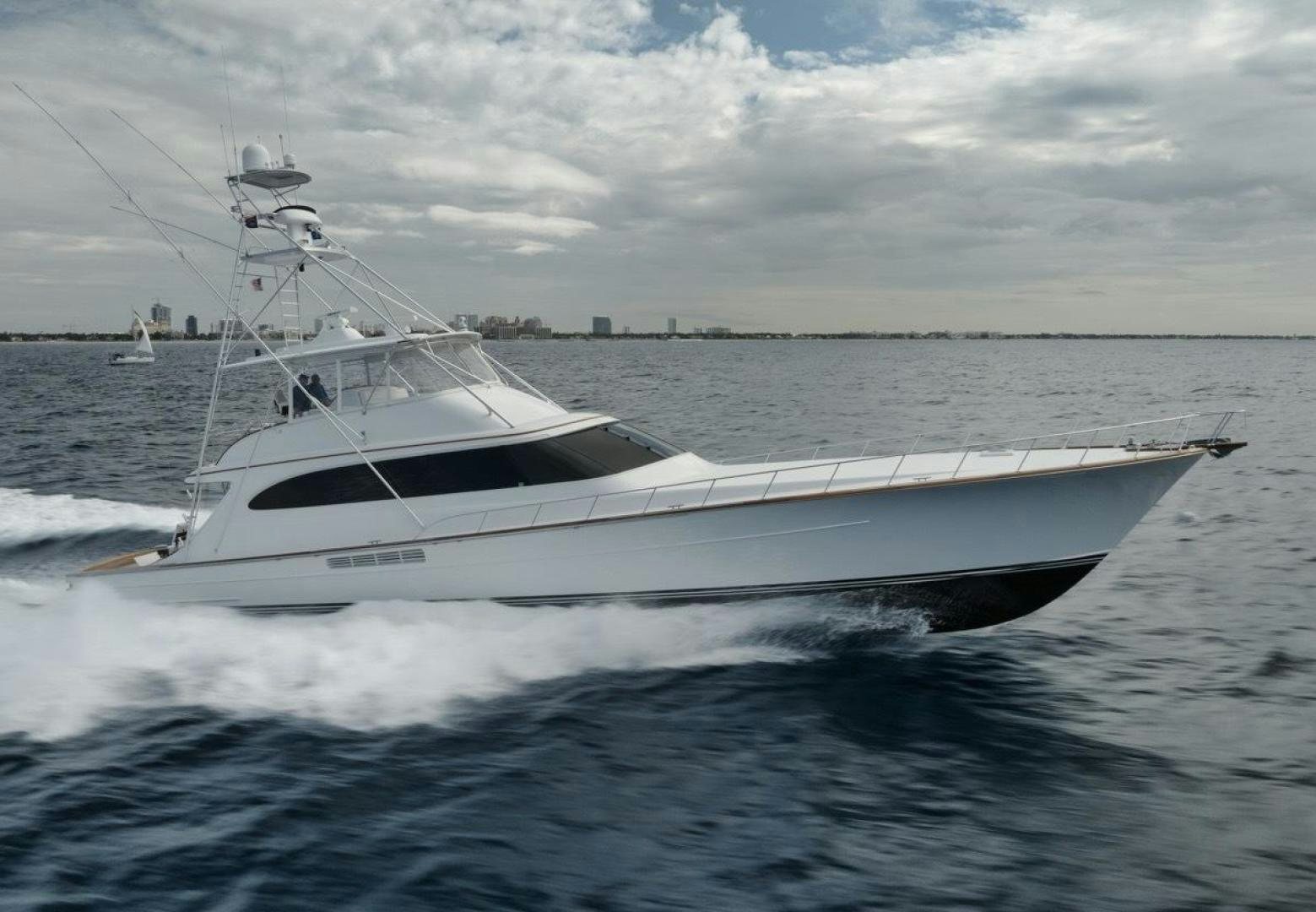 a white boat on the water aboard KRISTINA Yacht for Sale