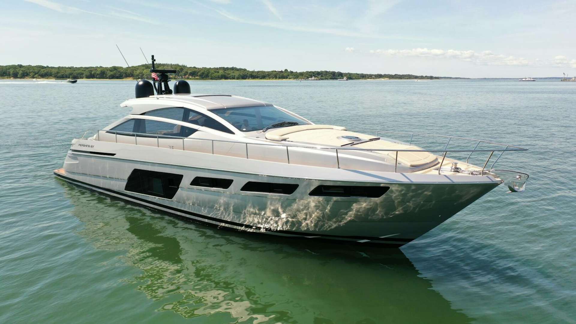 a boat on the water aboard SILVER FOX Yacht for Sale