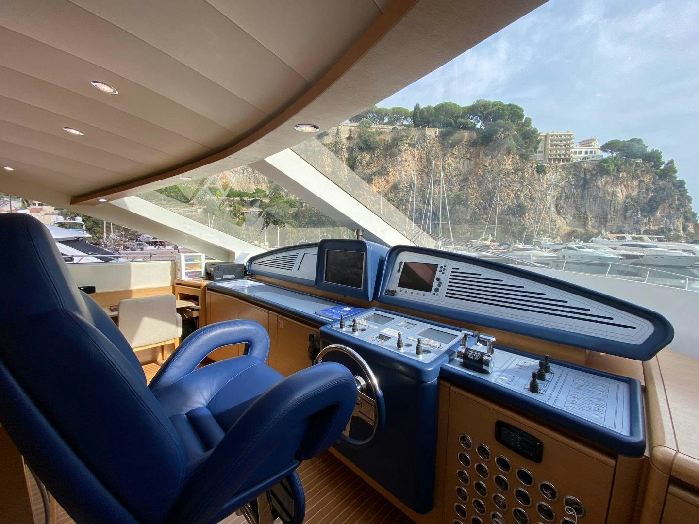 a large boat on a river aboard MOKI Yacht for Sale