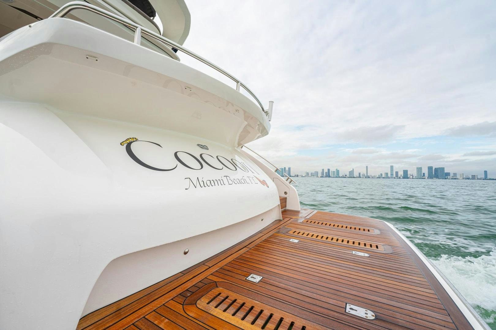 the front of a boat aboard COCOON Yacht for Sale