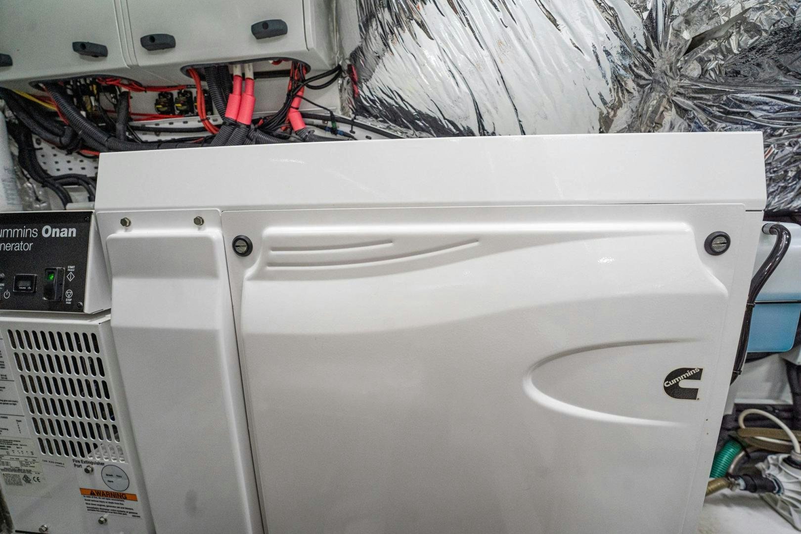 a white rectangular object with a black object on it aboard COCOON Yacht for Sale