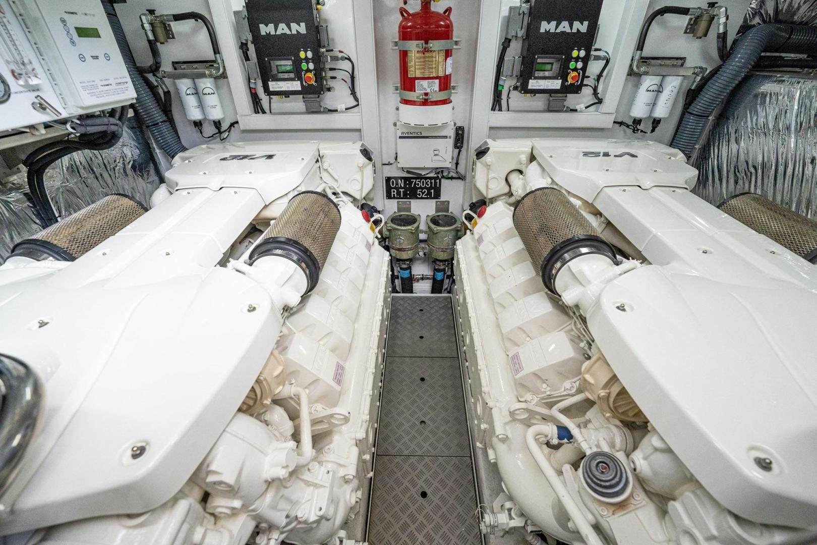 a close-up of a machine aboard COCOON Yacht for Sale