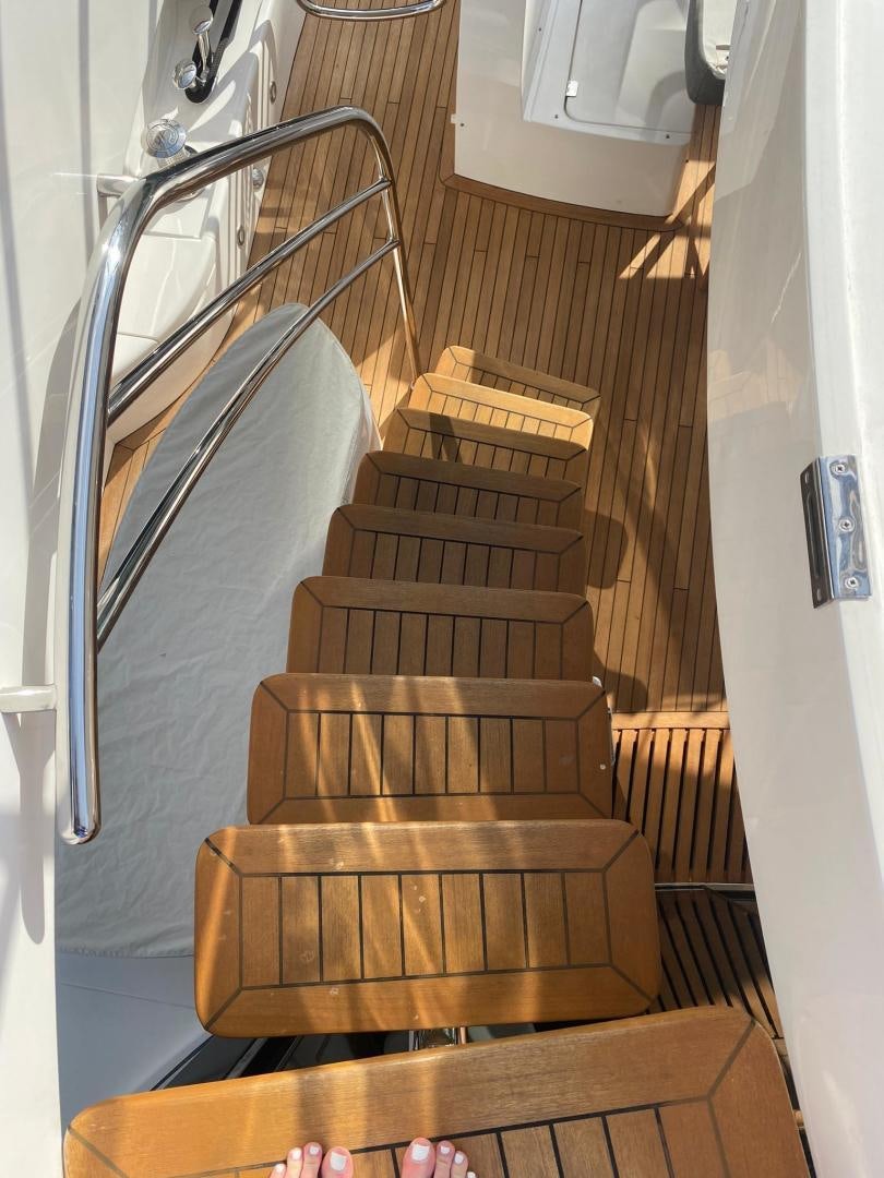 a set of stairs with a set of stairs aboard RIII Yacht for Sale