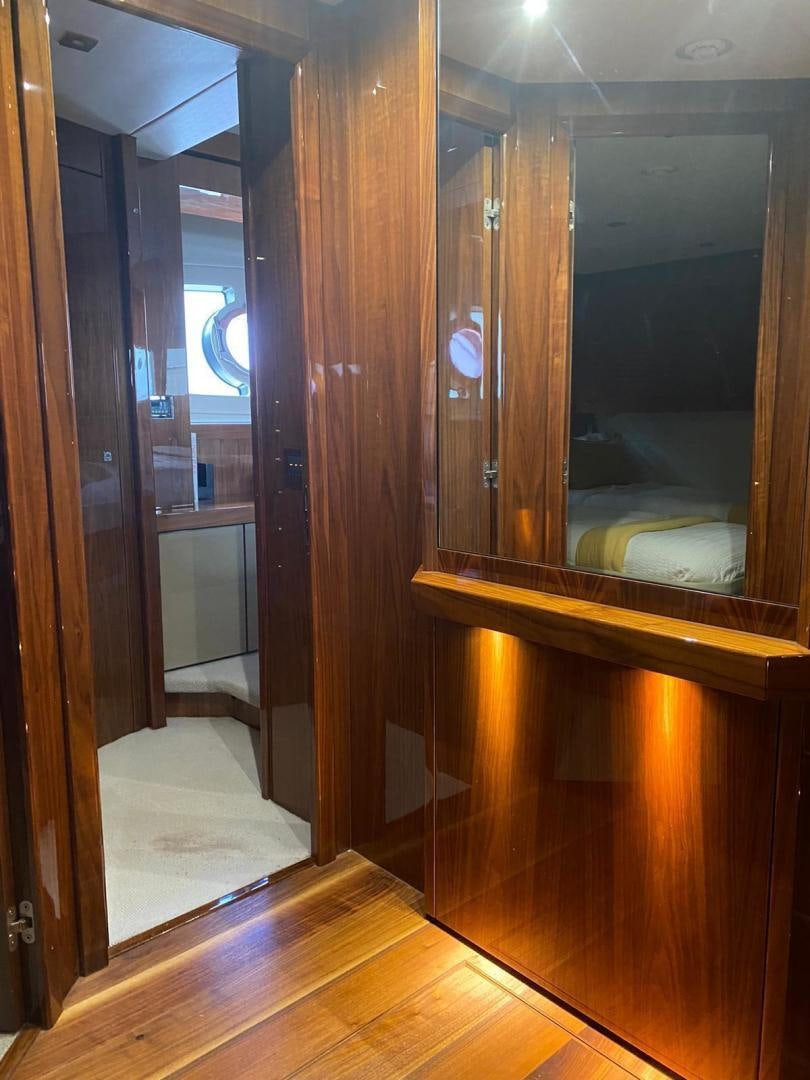 a large wooden closet aboard RIII Yacht for Sale
