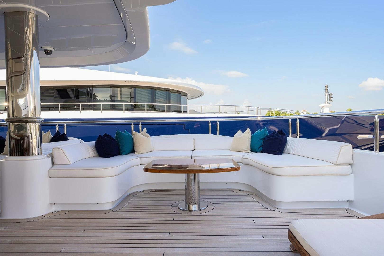 a bed on a boat aboard STARSHIP Yacht for Sale