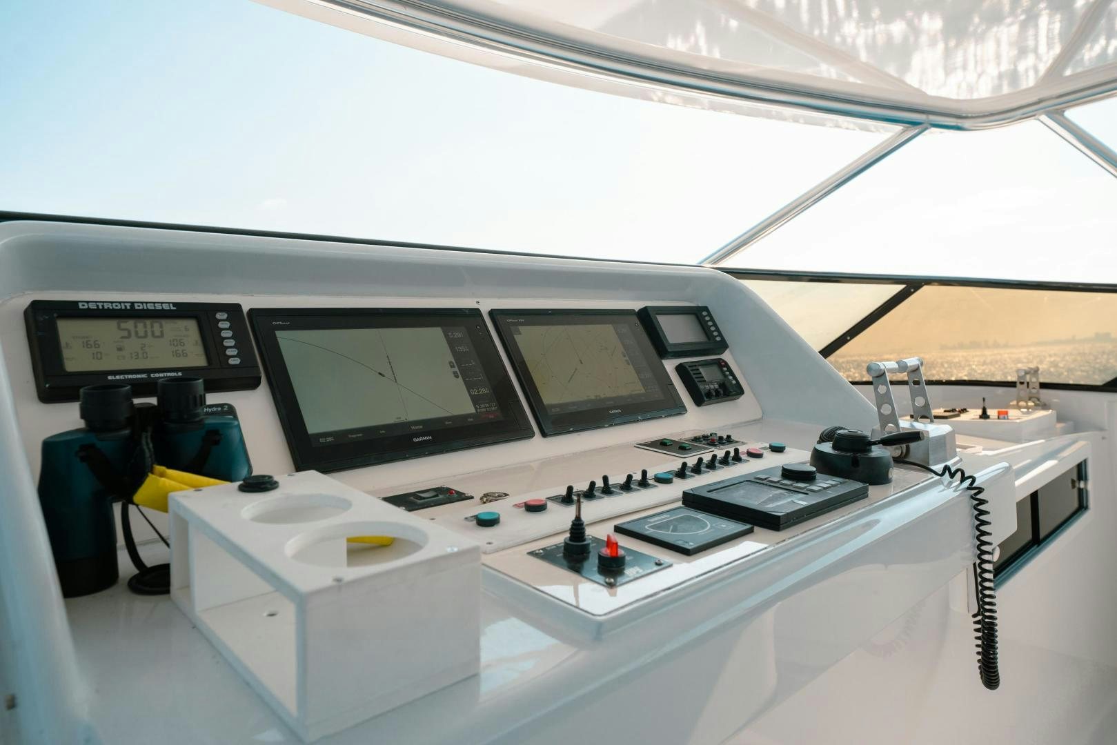 a room with several computers and other electronics aboard ALEXANDRA JANE Yacht for Sale