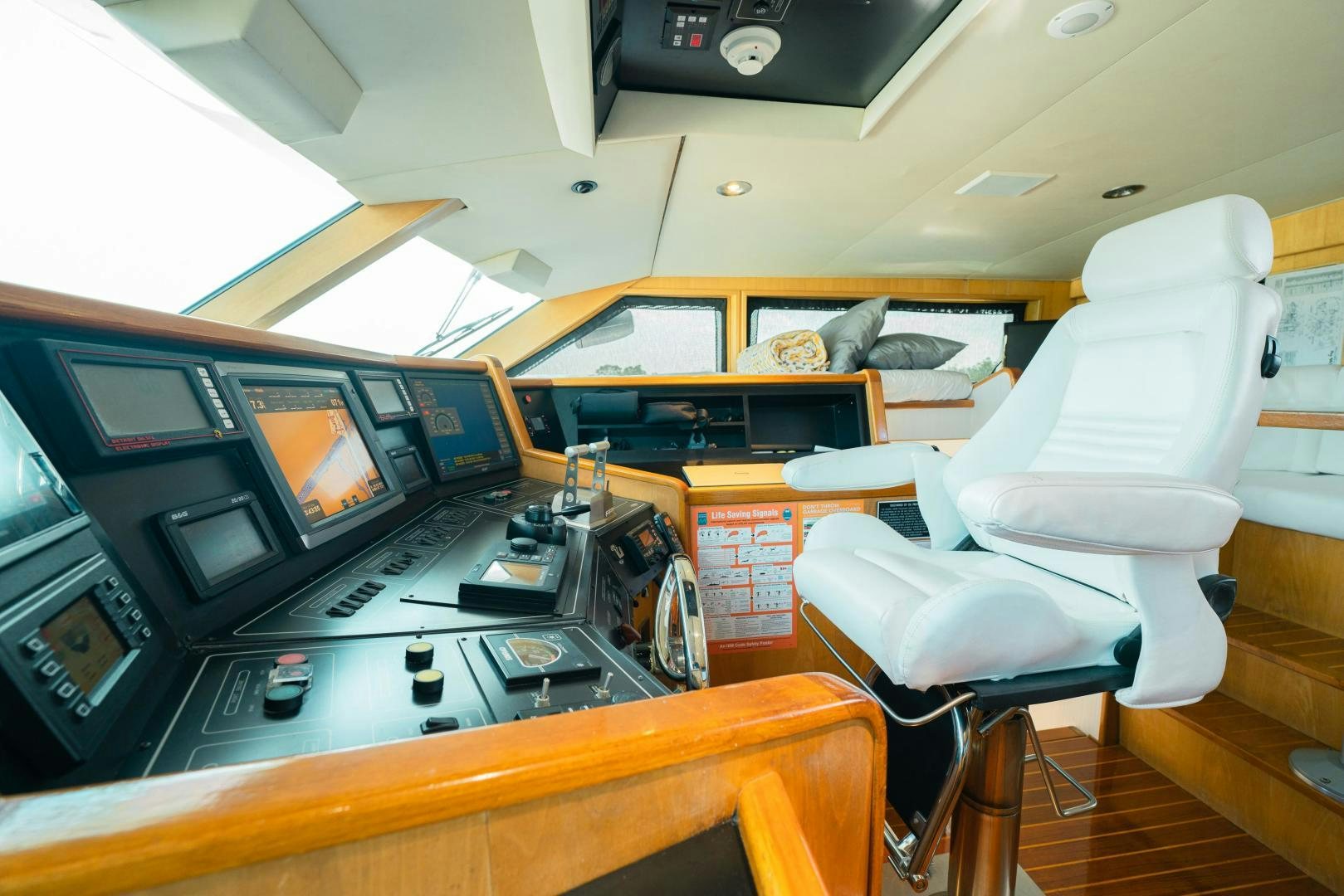 a room with computers and chairs aboard ALEXANDRA JANE Yacht for Sale