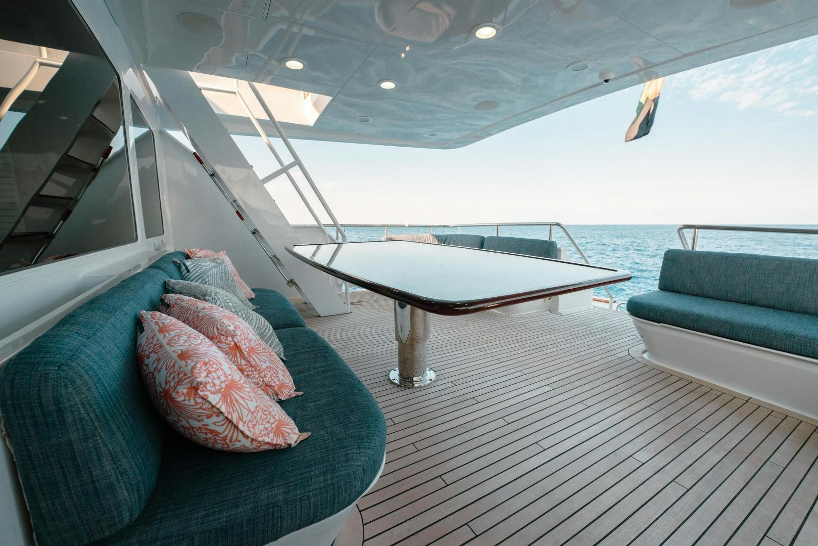 a boat on a deck aboard ALEXANDRA JANE Yacht for Sale