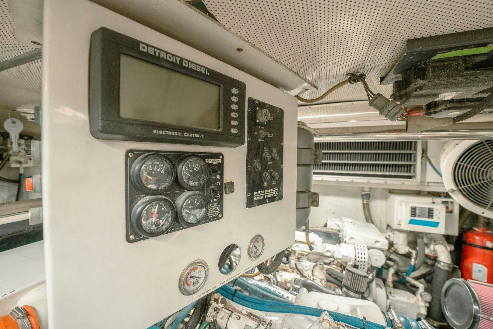 a machine with buttons and a screen aboard ALEXANDRA JANE Yacht for Sale