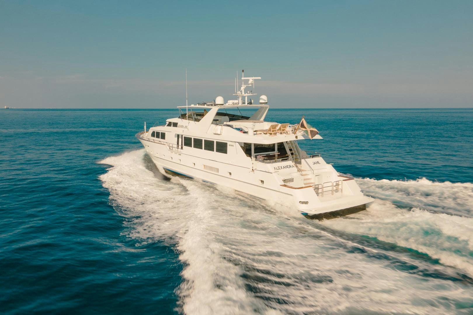 a boat on the water aboard ALEXANDRA JANE Yacht for Sale