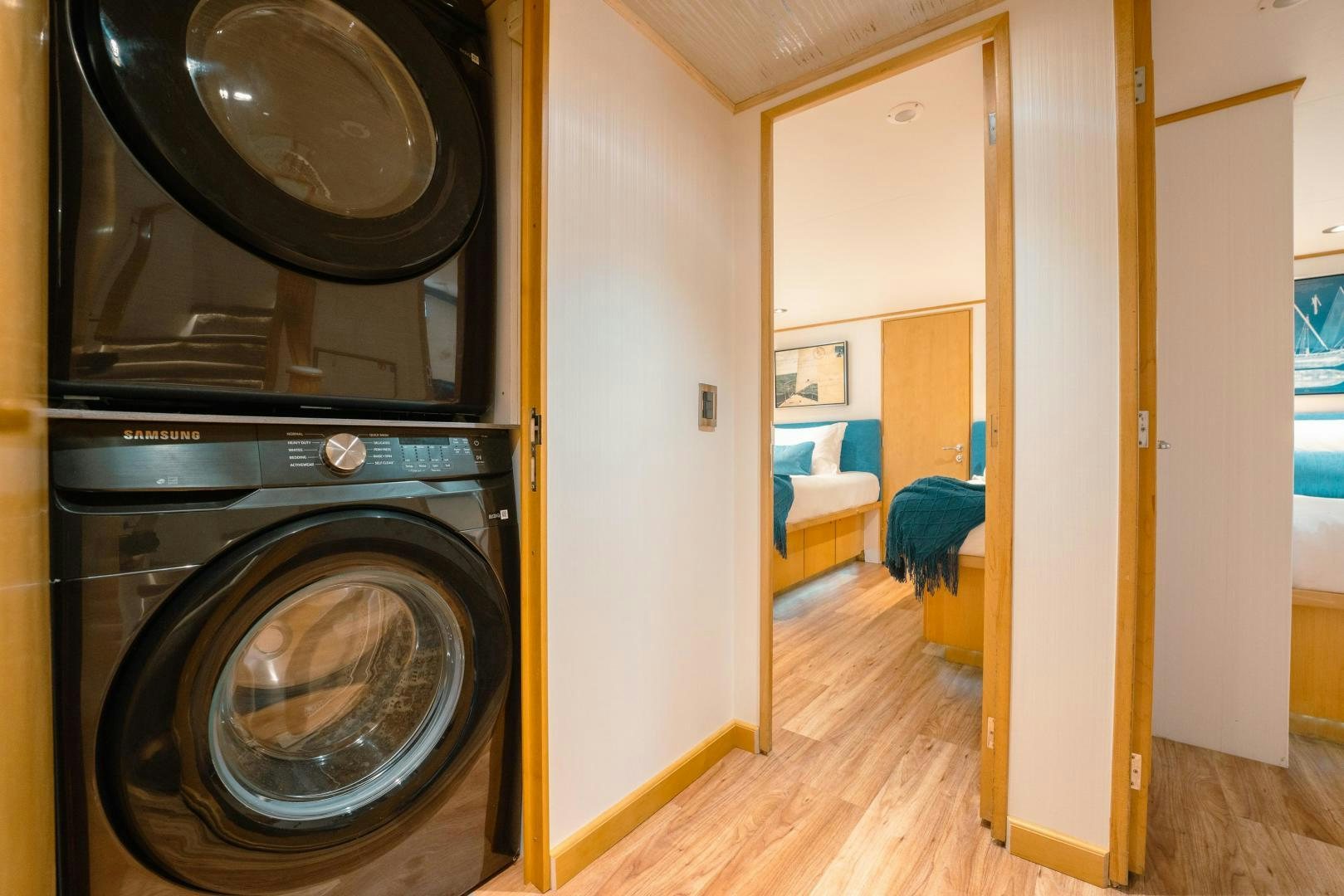 a room with a washer and dryer aboard ALEXANDRA JANE Yacht for Sale