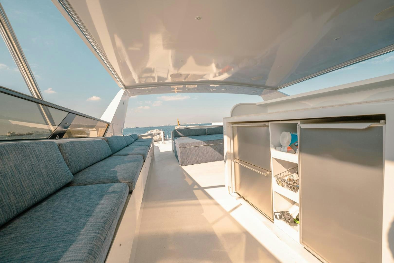 a boat with a view of the water and the land below aboard ALEXANDRA JANE Yacht for Sale