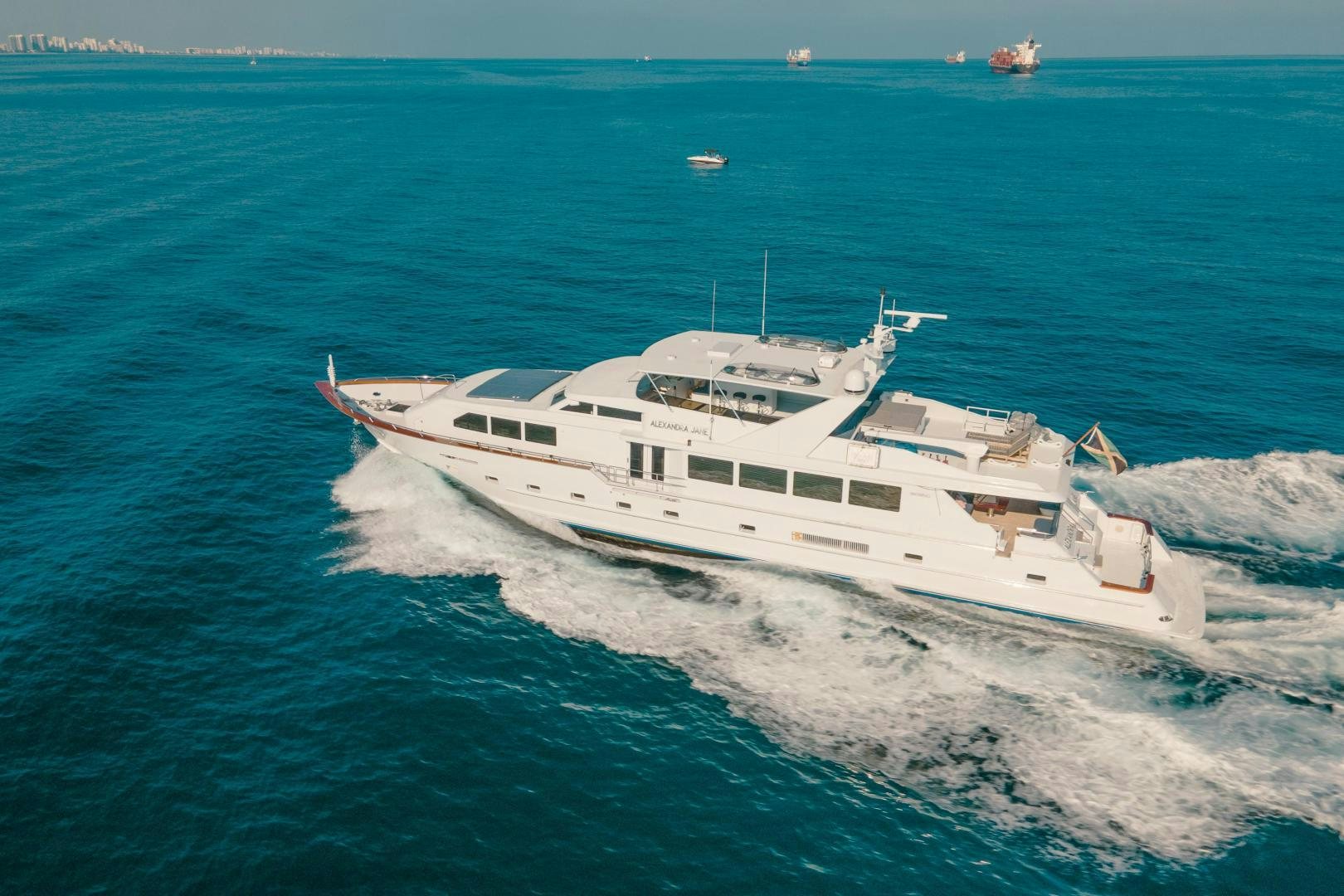 a high angle view of a ship aboard ALEXANDRA JANE Yacht for Sale