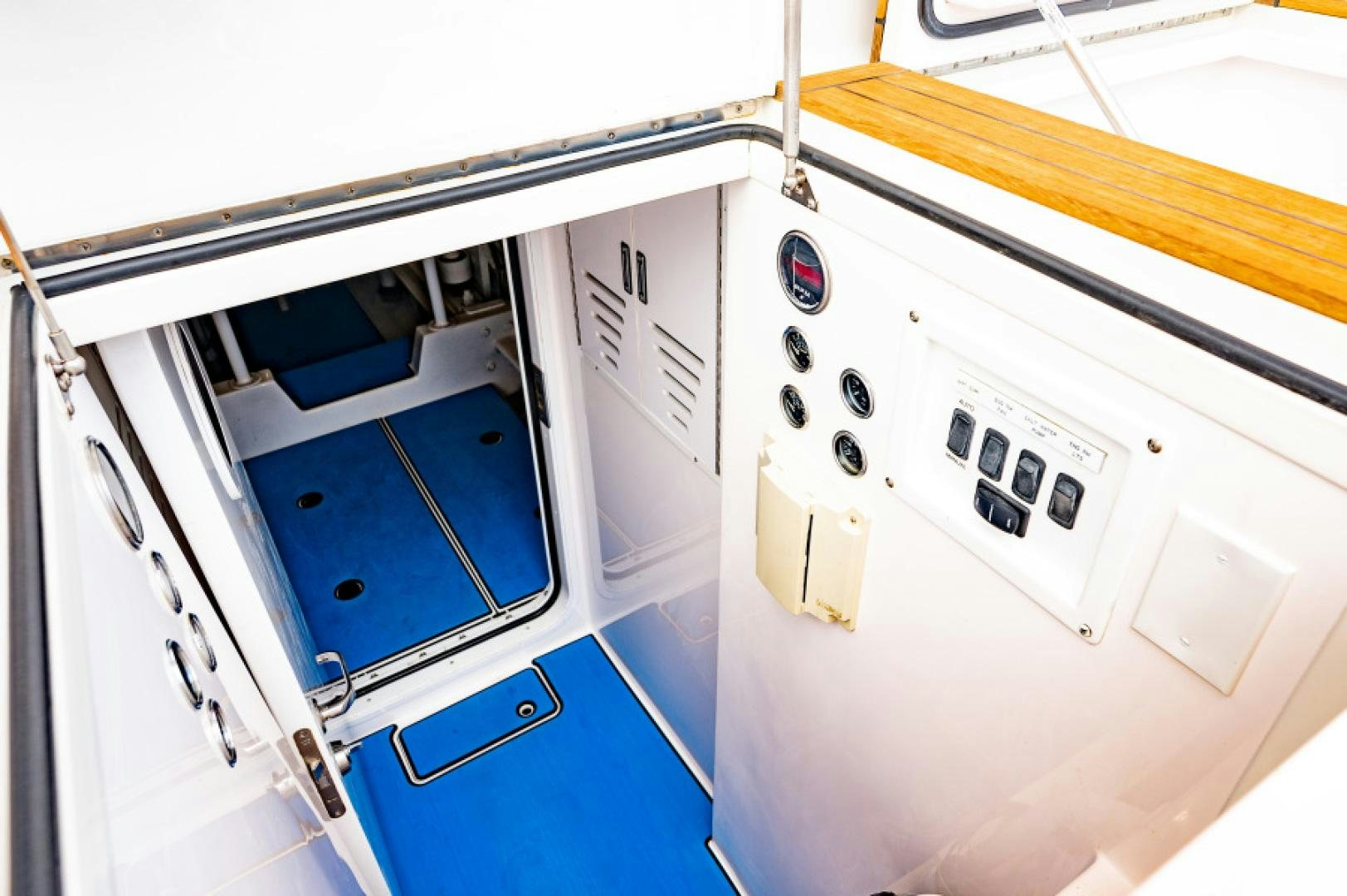 a white machine with buttons aboard Bimini Babe Yacht for Sale