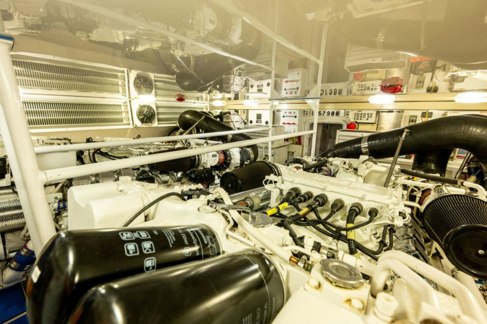 a machine in a factory aboard Bimini Babe Yacht for Sale