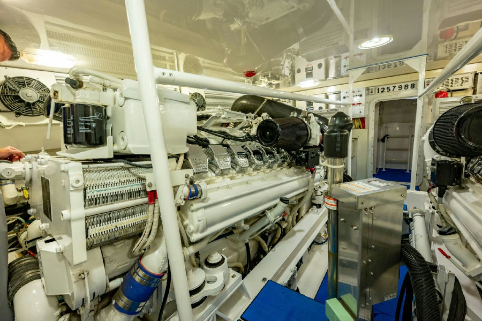 a large factory machinery aboard Bimini Babe Yacht for Sale