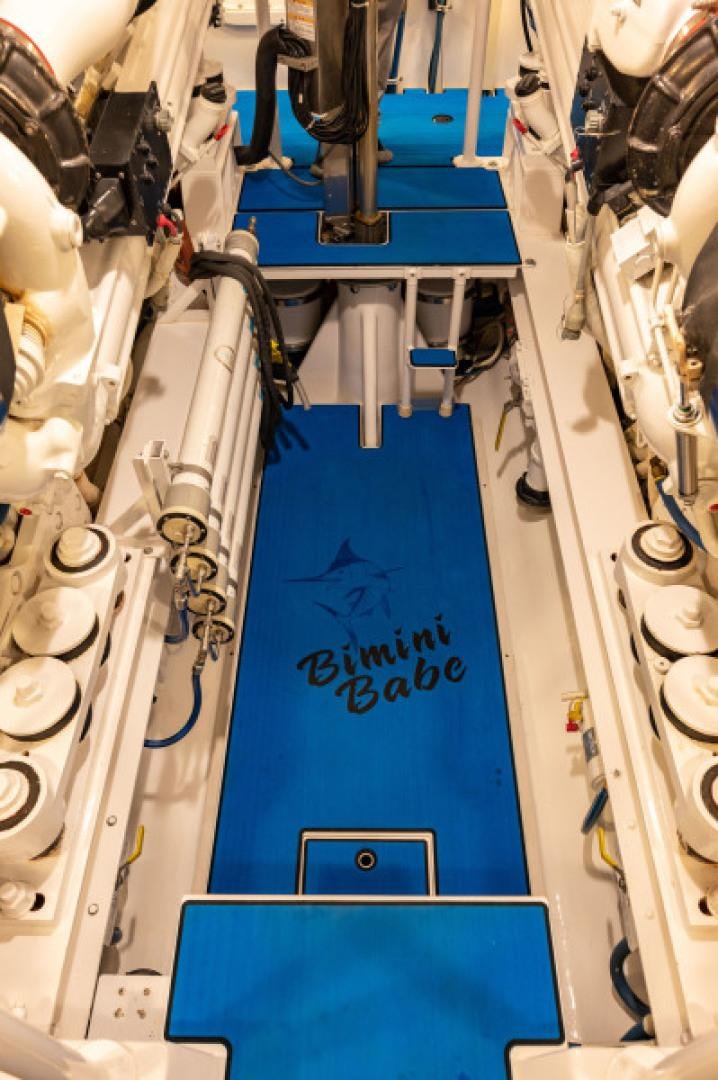 a close-up of a white machine aboard Bimini Babe Yacht for Sale
