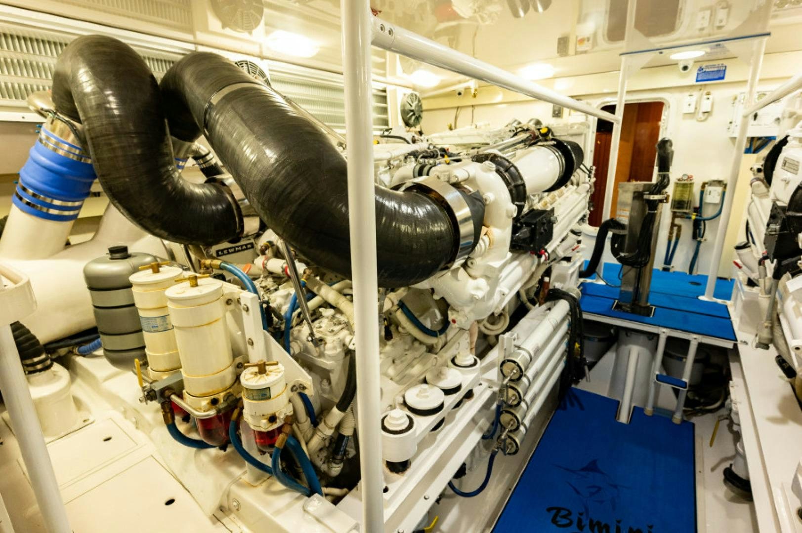 a machine with pipes aboard Bimini Babe Yacht for Sale