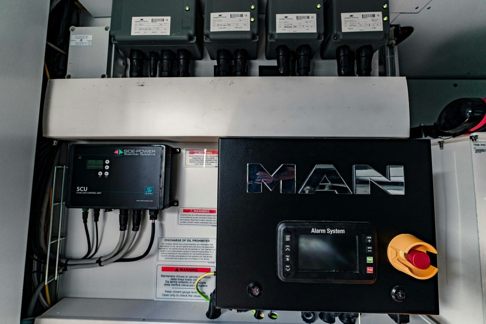 a close-up of a computer aboard BESO Yacht for Sale