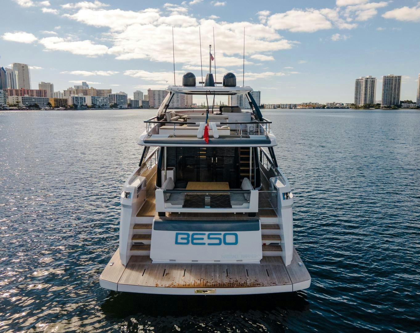 a boat in the water aboard BESO Yacht for Sale