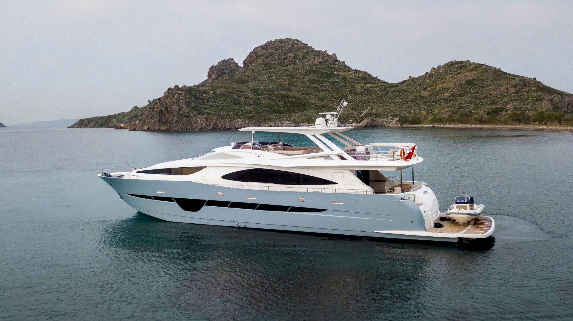 a boat on the water aboard VICTORY Yacht for Sale