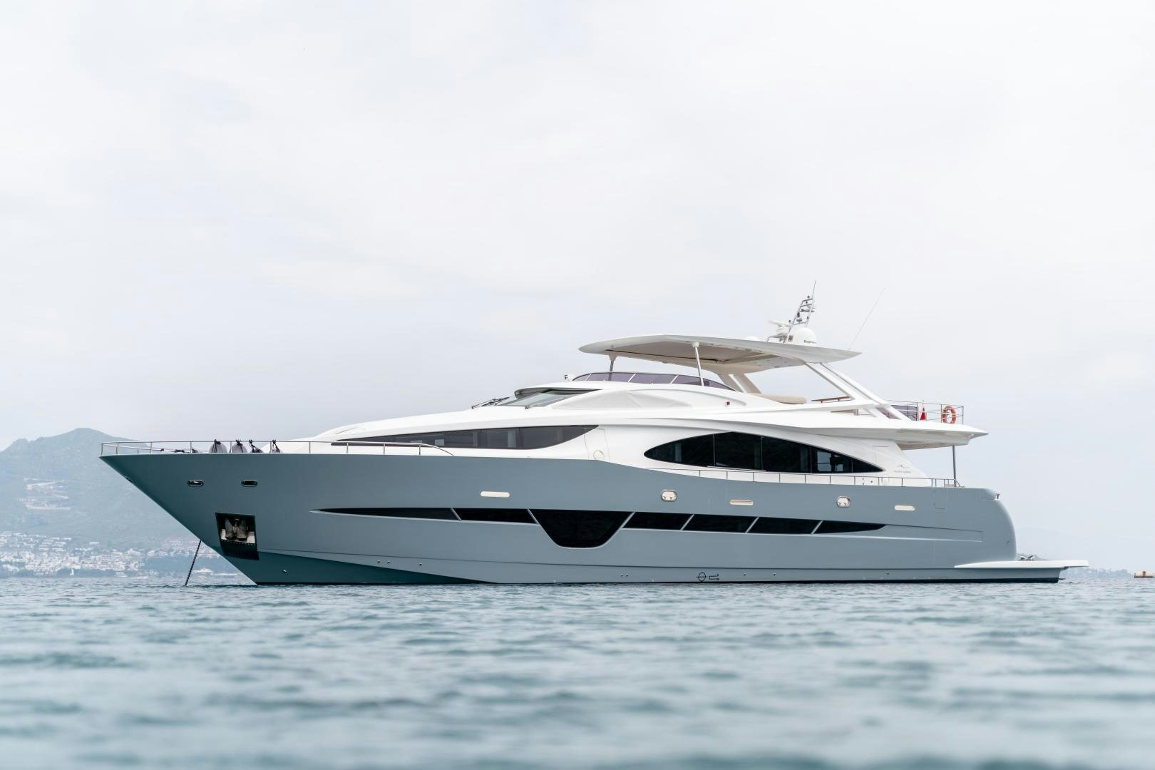 a white yacht in the water aboard VICTORY Yacht for Sale