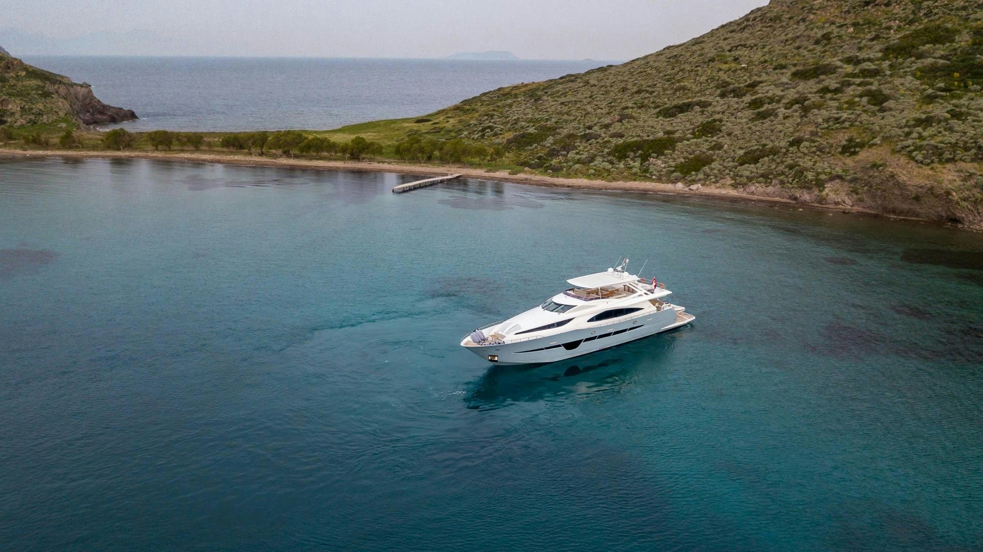 a boat on the water aboard VICTORY Yacht for Sale